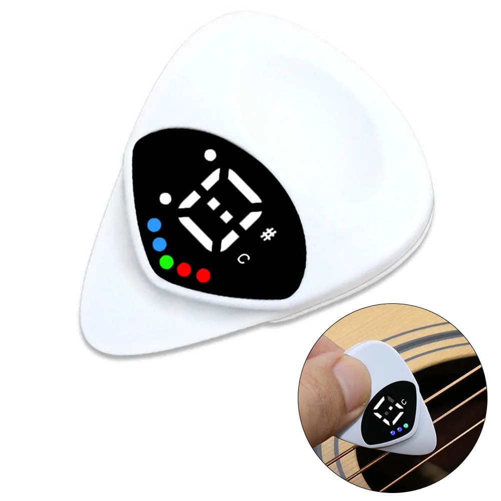 Plettri per chitarra 2 in 1 Accordatore Accordatori per chitarra Plettro per chitarra elettrica acustica Basso Mandolino senza batteria Parti di chitarra