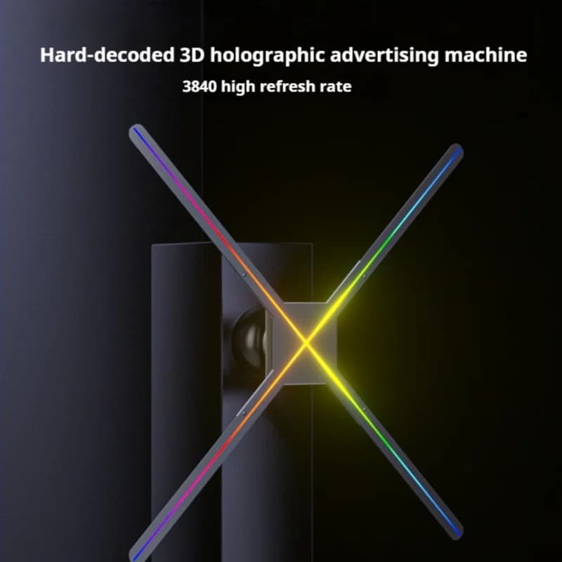 Fantastico schermo per ventola con ologramma 3D Naked Eye Display a LED rotante Proiettore olografico supportato audio Bluetooth Adattamento Android