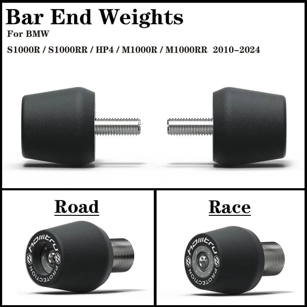 Moto Handle Bar End Weight Handle Cap for BMW S1000R S1000RR HP4 M1000R M1000RR 2010-2024