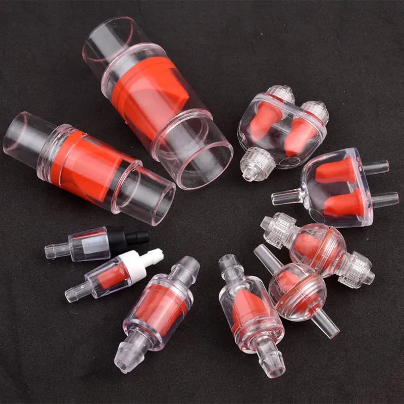 Valvola di ritegno unidirezionale in plastica Tubo di irrigazione per irrigazione Valvola di non ritorno Pompa d'aria per acquario Valvola unidirezionale per sistema CO2 per acquario