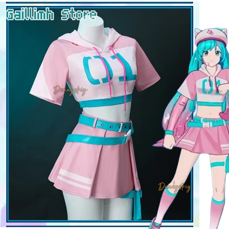 Project Sekai Palcoscenico Colorful Mikuku Original 2025 Fortnit Costume cosplay Racesuit Halloween Woman Outfit Top skirts Hat