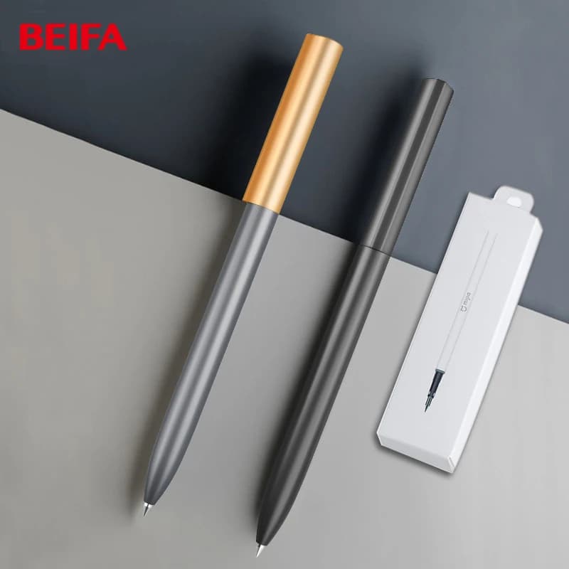 Youpin BEIFA Penna con segno in metallo Penna a sfera Mijia Penne gel 0.5MM PREMEC Liscio Svizzera Ricarica Inchiostro nero Giappone Ufficio Scuola Regalo