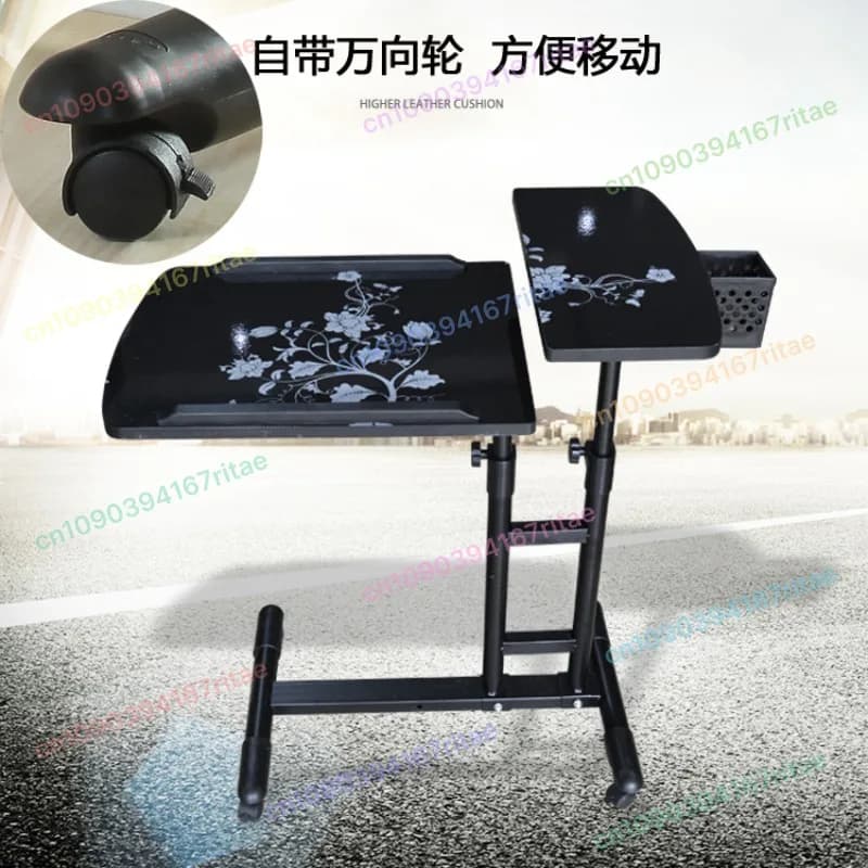 Postazione di lavoro portatile per tatuaggi con tavolo regolabile, design a doppia superficie, scheda in ferro e ad alta densità, resistente agli urti
