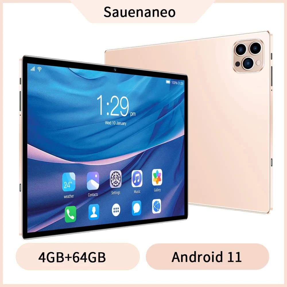 Nuovo originale Tablet PC Android da 10,1 pollici 4 GB RAM 64 GB ROM Octa Core Doppia scheda SIM Doppia fotocamera Supporta Google Bluetooth