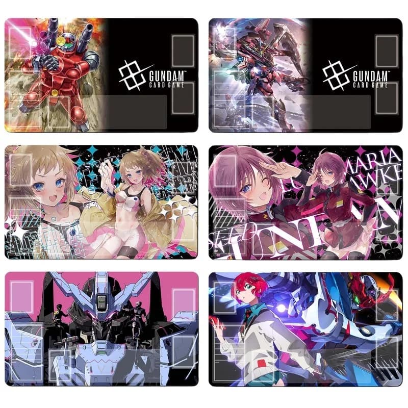 Tappetino da Gioco GUNDAM NoSeamEdge 60x35cm Lunamaria Hawke TCG GQuuuuuuX0079 ASW-G-XX, Tappetino in Gomma con Griglia per Giochi di Carte Collezionabili