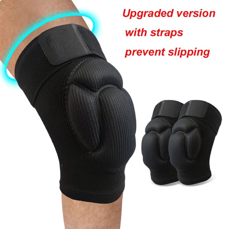 1 paio di protezioni ispessite per uomo, ginocchiere sportive, ginocchiere elastiche, supporto per attrezzature fitness, tutore per basket, protezione antiscivolo maschile