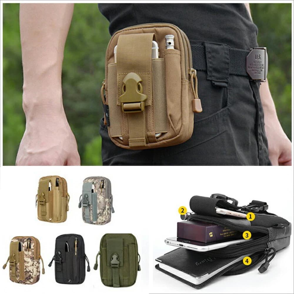 Tactical pocket Men's springs Camouflage Riding Locomotive Belt Appesa Marsupio Packs Pochet for travel Camping Hunting