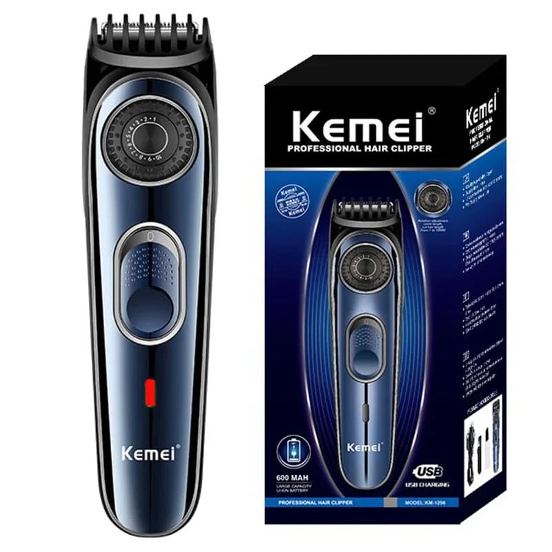 Kemei Cordless Adjustable 1-10mm Haircut For Men Faced Barba Trimmer Edge Rechargeable Haircut Battery Al Litio Electric