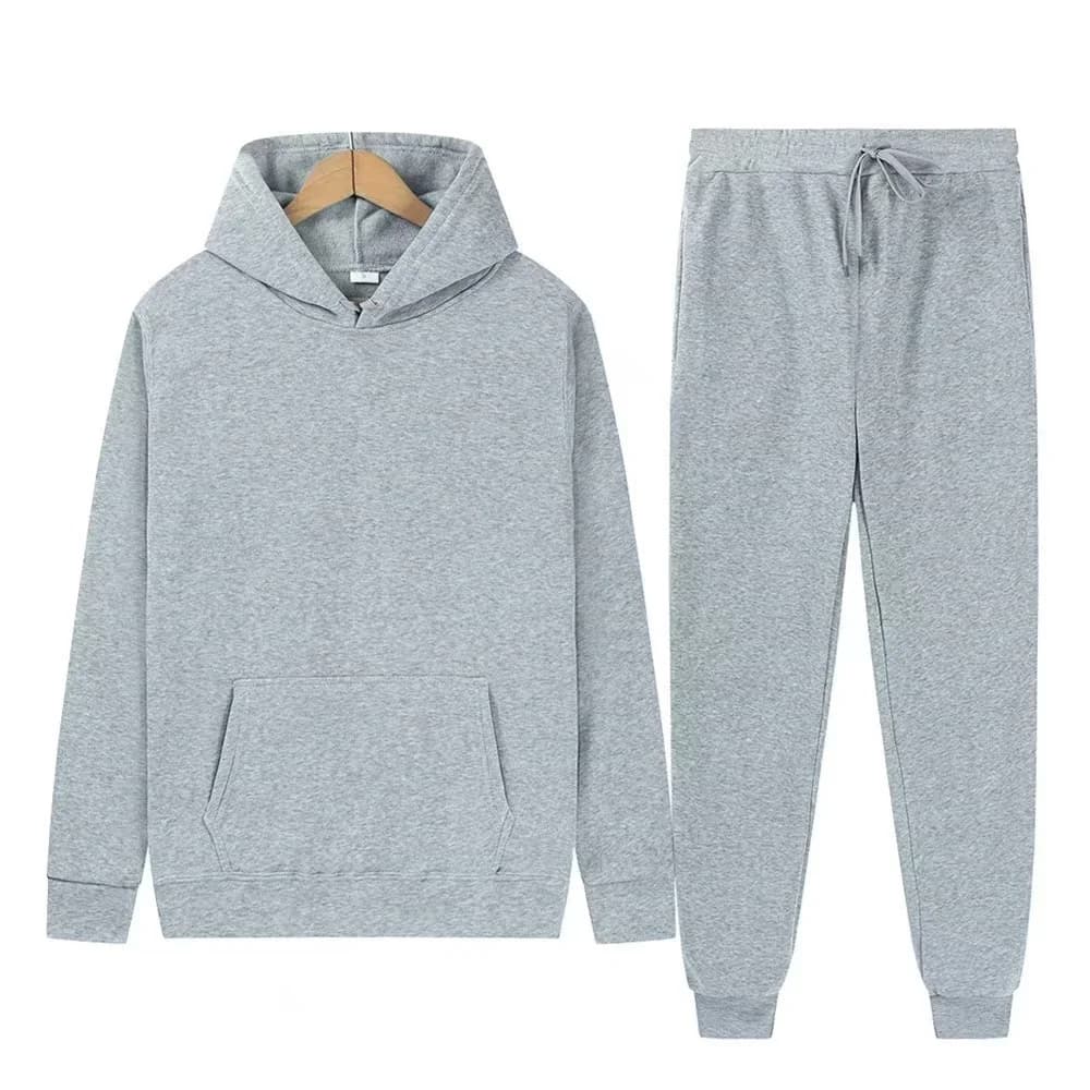 Men's Sporty Set Autumn-Winter, New Set Two Pieces with Hood and Trousers in Color Unit, Casual and Fashion, Sizes S-3XL