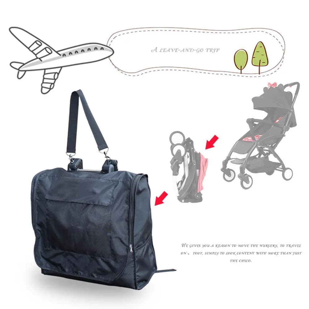 Borsa portaoggetti universale per passeggino di grande capacità, in tessuto Oxford impermeabile, borsa da viaggio per passeggino, accessori per passeggino
