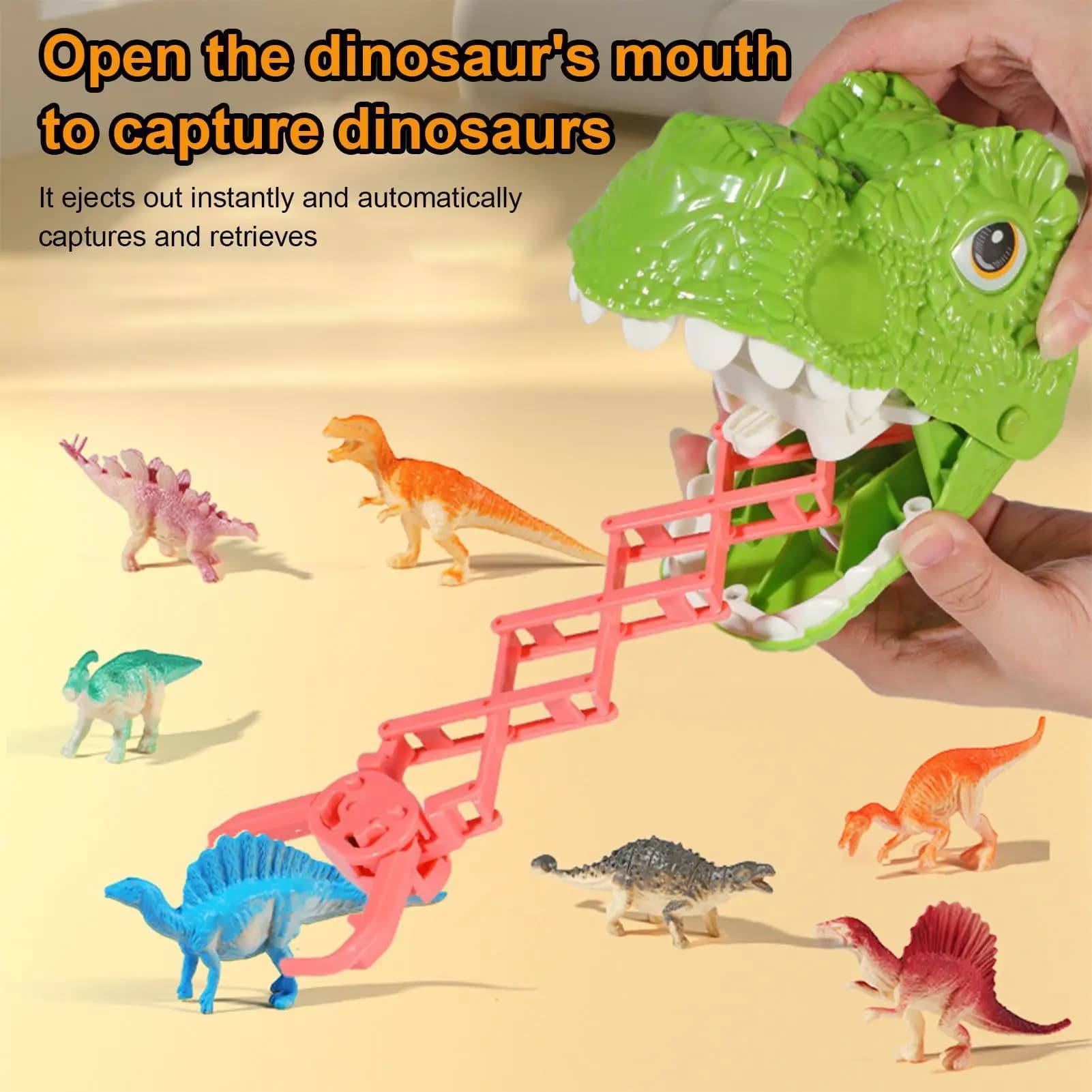 Camion da trasporto di dinosauri Tirannosauro Set di auto da trasporto Giocattoli Giochi educativi interattivi per giochi di ruolo in età prescolare da picnic a casa