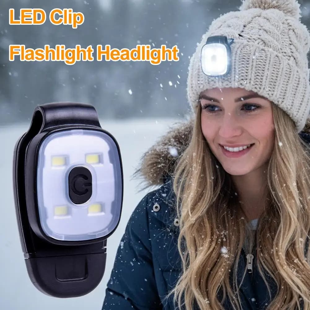 Outdoor Sports LED Clasp Lamp Carpet Lamp Clasp Light Clasp USB Charging Mini Emergency Spie for Fishing Hiking Race