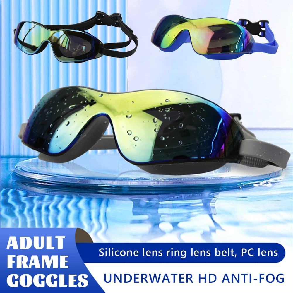 Swimwear with Adjustable Buckle Anti-fog Transparent Lens View Glasses for Women Men Unisex очки Swimwear
