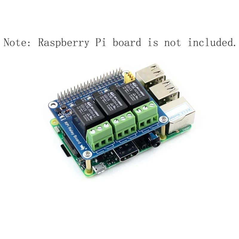 5V 3 Channels Module Relay Expansion Card Breakout Shield HAT Kit For Raspberry RPI Pi Zero 2 WH 2W 3 Model B 3A 3B Plus 4B