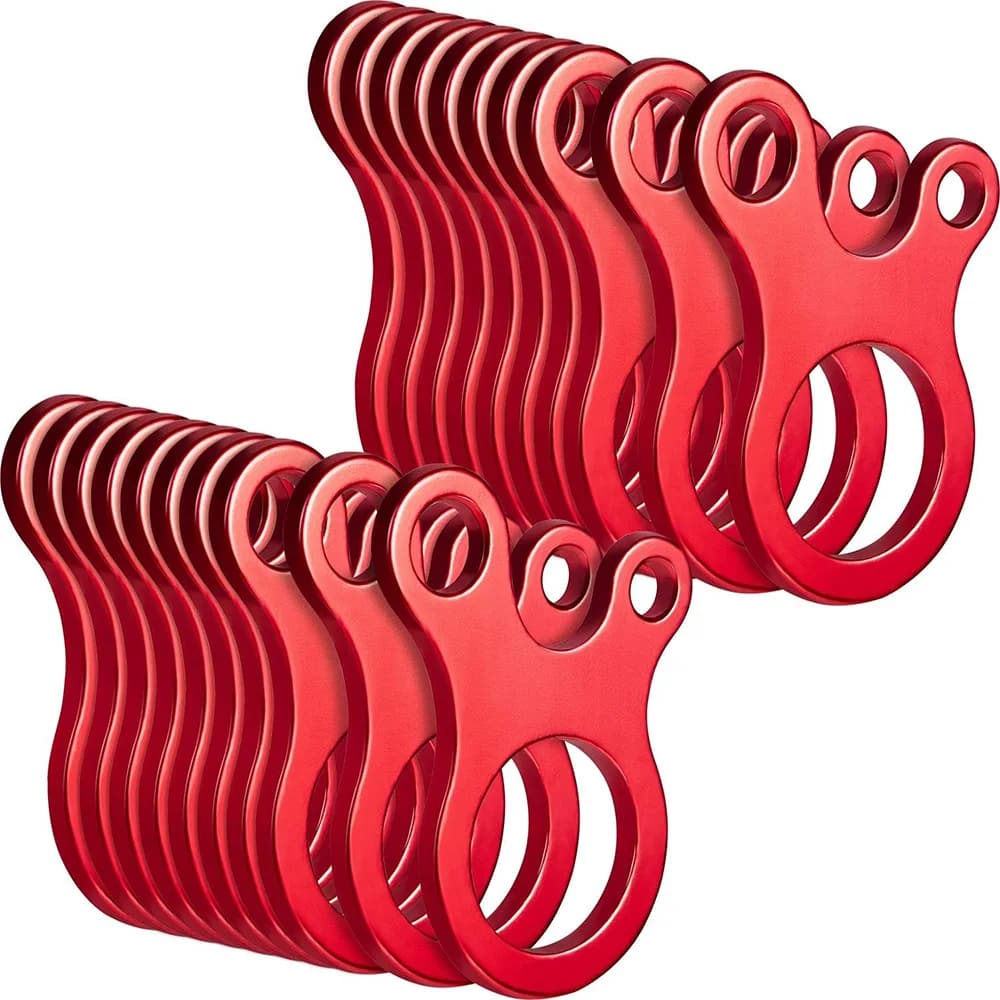 5/20pcs Tent Rope Buckles 3 Hole Camping Tent Wind Rope Buckle Aluminium Alloy Tensioner Tent Cord Rope Fastener Tighten Hook