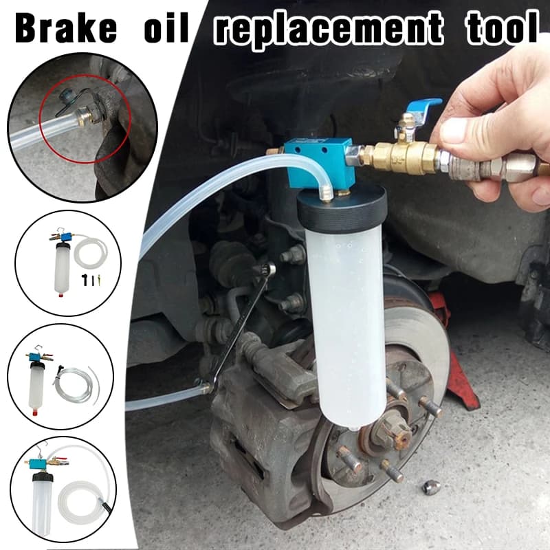 Kit spurgo freni per auto con pompa a vuoto manuale - Strumento manuale per spurgo liquido freni per la rimozione dell'aria automobilistica, vestibilità universale