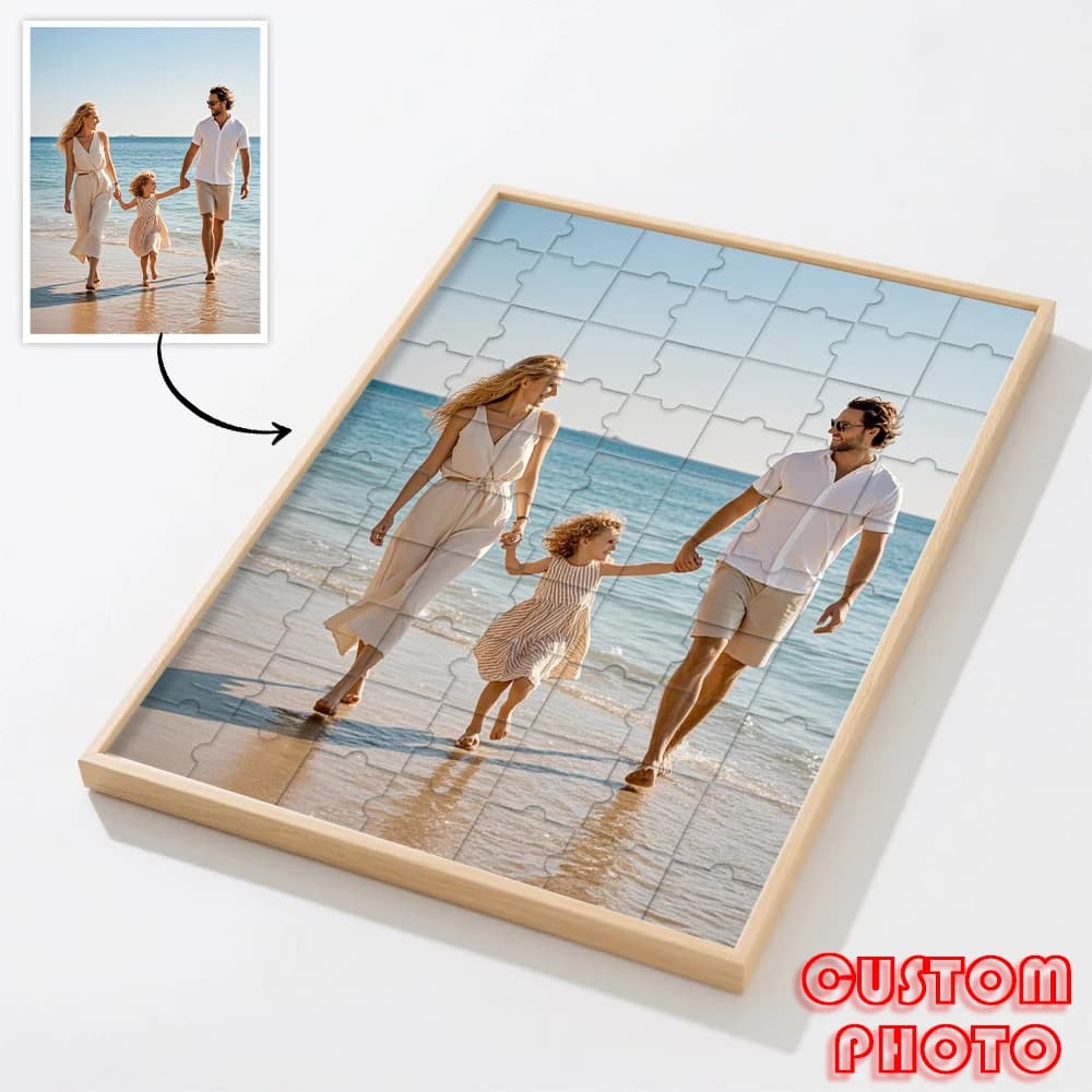 laPersonalized laPuzzle in wood with frame, custom photo puzzles for graduation as gifts, custom wooden frames in different colors and sizes, gifts