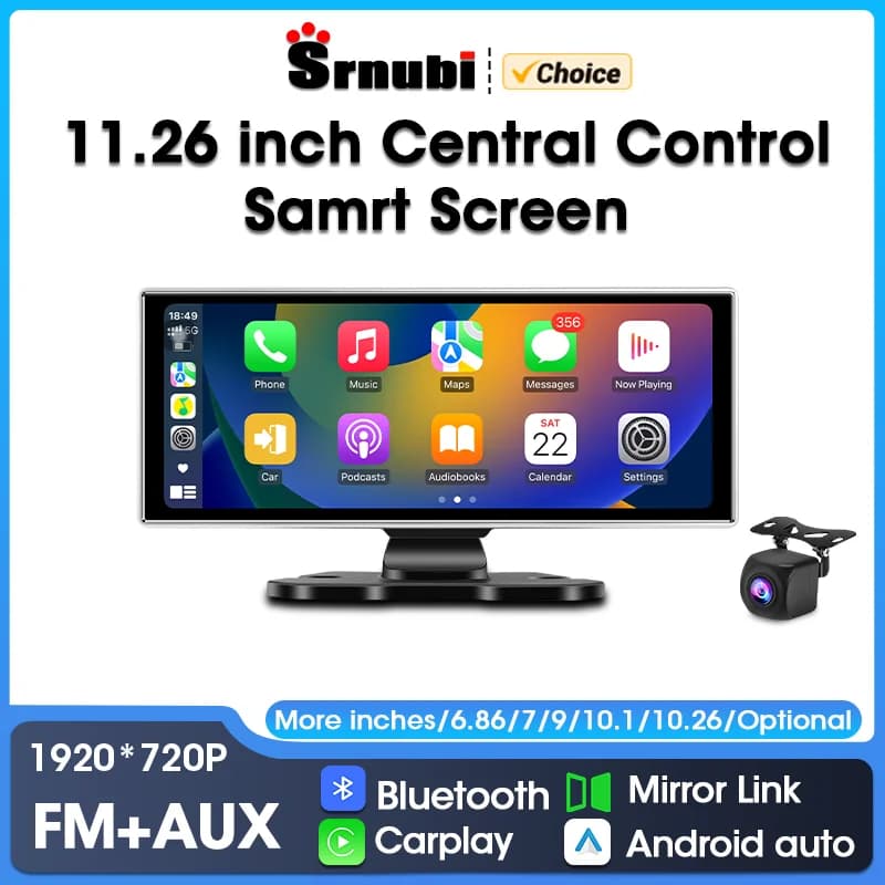 Srnubi Wireless Carplay Android Auto MP5 Player Universal Car Radio Multimedia WIFI videoregistratore FM AUX supporta la fotocamera