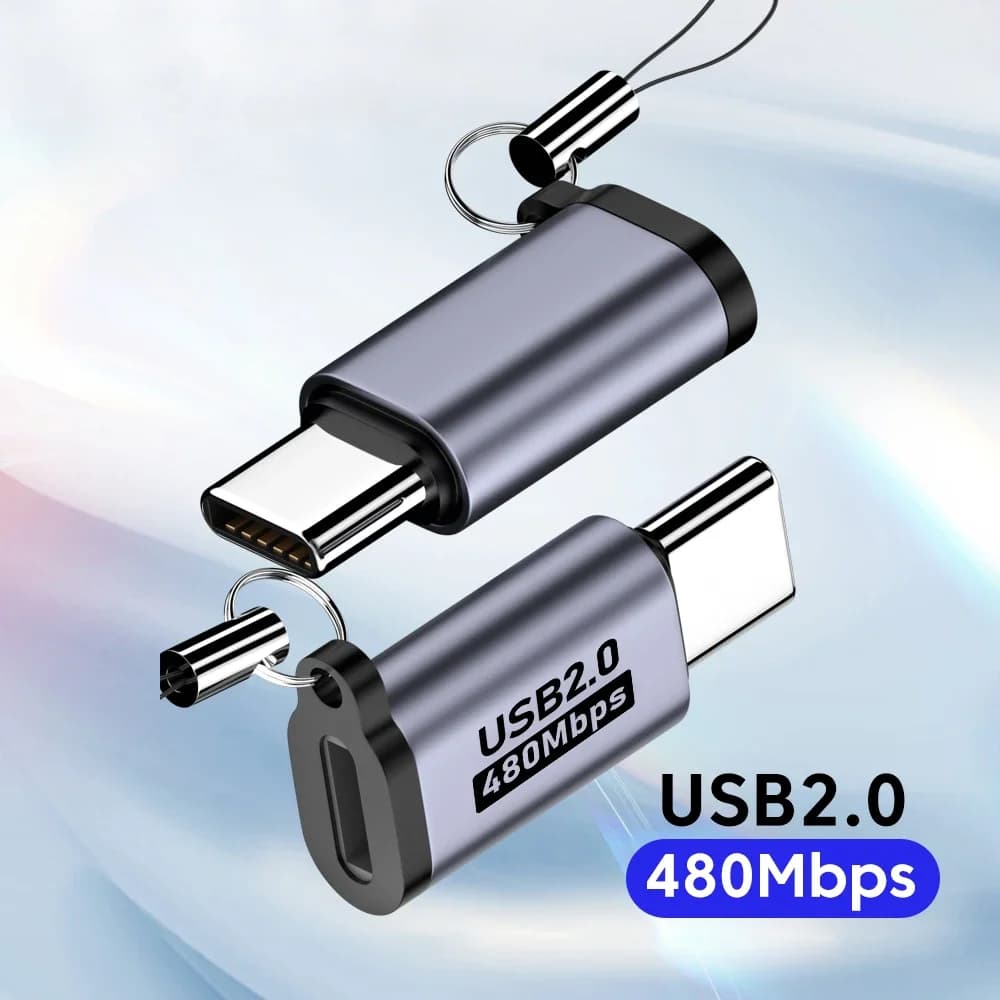 Adattatore da Micro USB a Type C, Mini USB a USB C, connettore di ricarica dati veloce a 480 Mbps, adattatore da USBC a Lightning per iPhone
