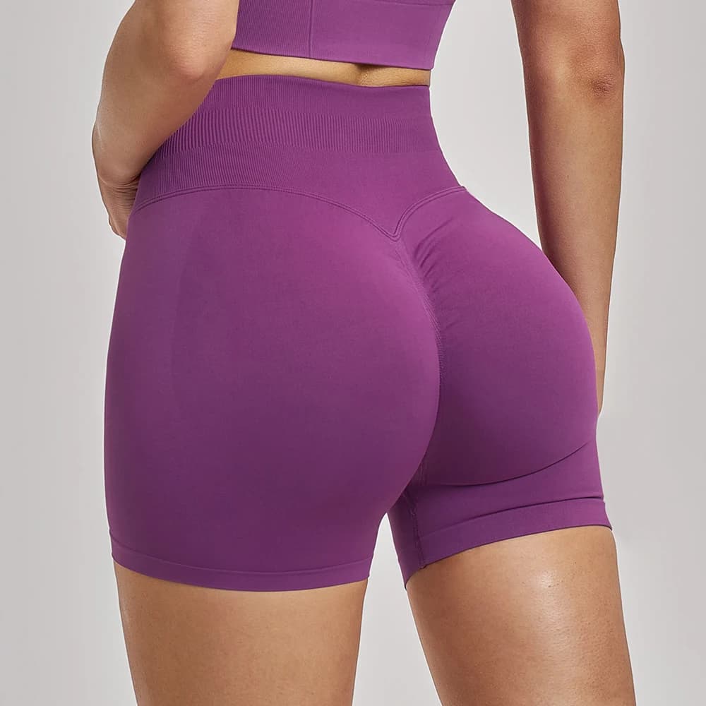 Women's yoga shorts, seamless sports shorts, high-impact gym shorts, high-life sports shorts push-up, adhering cycling shorts