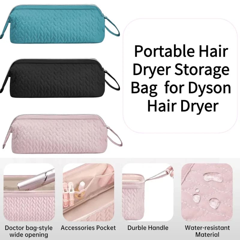 Borsa Portatile per Asciugacapelli, Impermeabile e Antipolvere, Custodia Organizer per Piastra per Capelli, Borsa da Viaggio Antiurto per Asciugacapelli Dyson