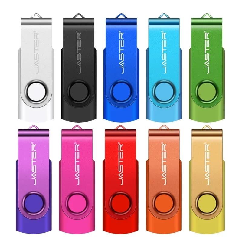 Mini chiavetta USB 3.0 ad alta velocità Memory Stick girevole da 128 GB Portachiavi gratuito Pen Drive 64 GB Chiavetta rossa Disco U nero 32 GB
