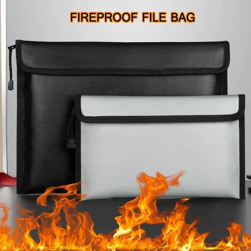 Borsa per documenti ignifuga per ufficio per la conservazione dei documenti borsa per documenti A4 A5 Organizer con cerniera borsa per documenti impermeabile a prova di umidità