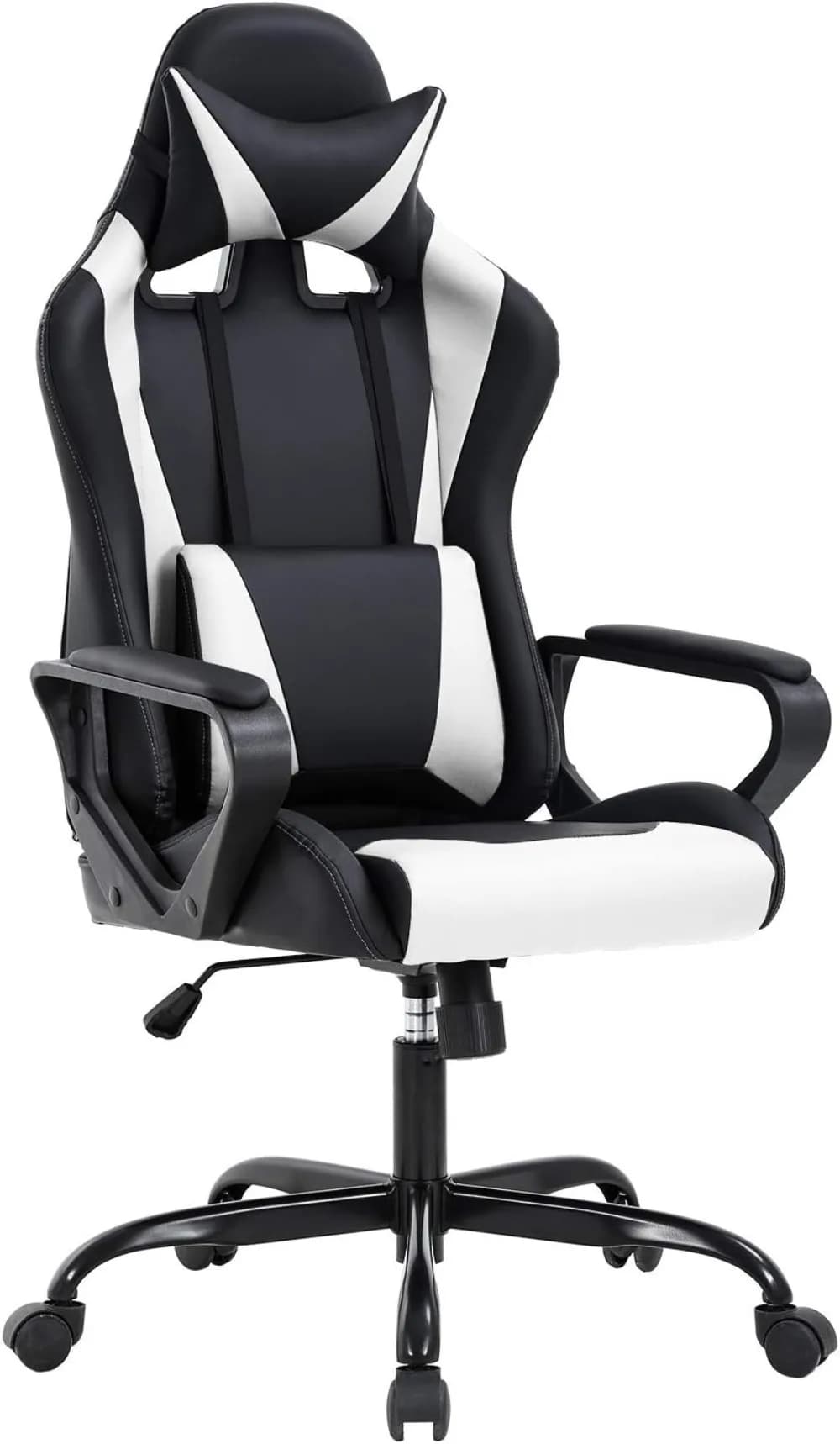Sedia da Gaming con Schienale Alto, Sedia da Ufficio per PC, Sedia da Corsa per Computer in PU, Sedia Ergonomica Girevole con Rotelle