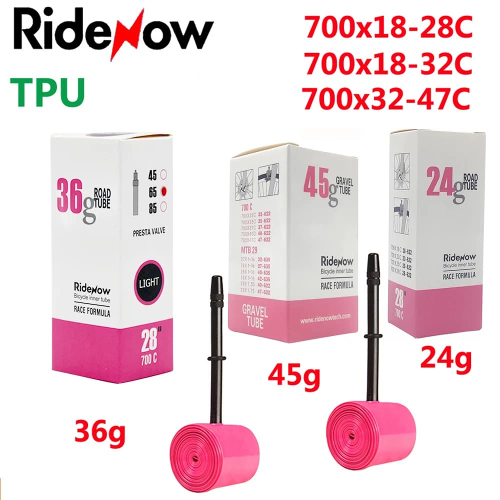 TPU air chamber for bikes 700C 700x18 23 25 28 32 35 37 40 47C for road bike and MTB, tires 29x1.5 1.75 1.9