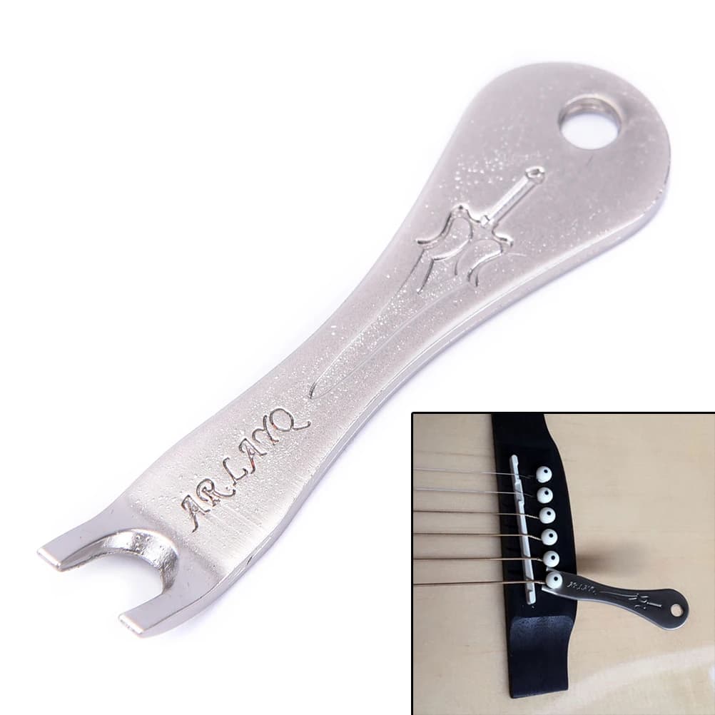 Acoustic guitar ukulele string cone removal tool for bat extractor bridge to remove cone