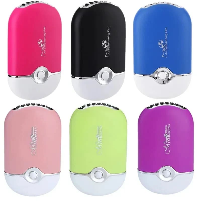 New Mini USB Fan Air Conditioning Blower USB Charging Fan Eyelash Hair Dryer Portable Nail Polish Quick Drying Pocket Cooling Fan