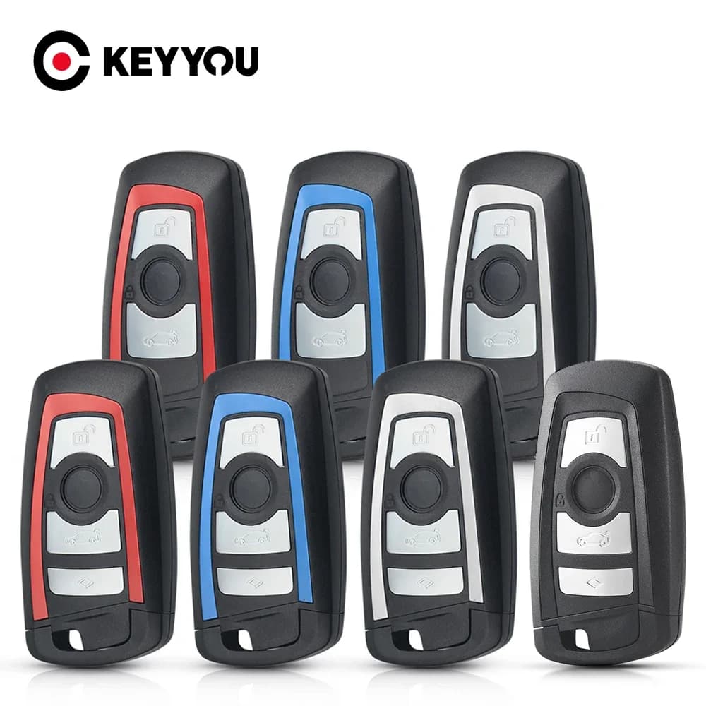 KEYYOU Car Remote Smart Key Case Shell per BMW 3 5 7 Series X5 E90 E92 E93 F10 F20 F30 F40 sostituzione Keyless Entry Card Parts