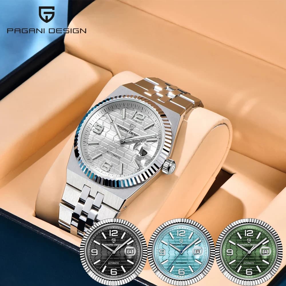 PAGANI DESIGN New Men's Watches Miyota 8215 Automatic mechanical wristwatch Stainless steel watch Relogio Masculino 37MM