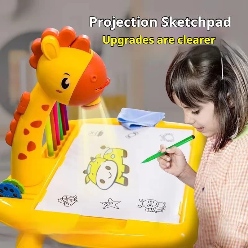 Tavolo da disegno per proiezione di cervi elettrici Tavolo da scrittura multifunzionale Il disegno di apprendimento può cancellare i giocattoli educativi da colorare