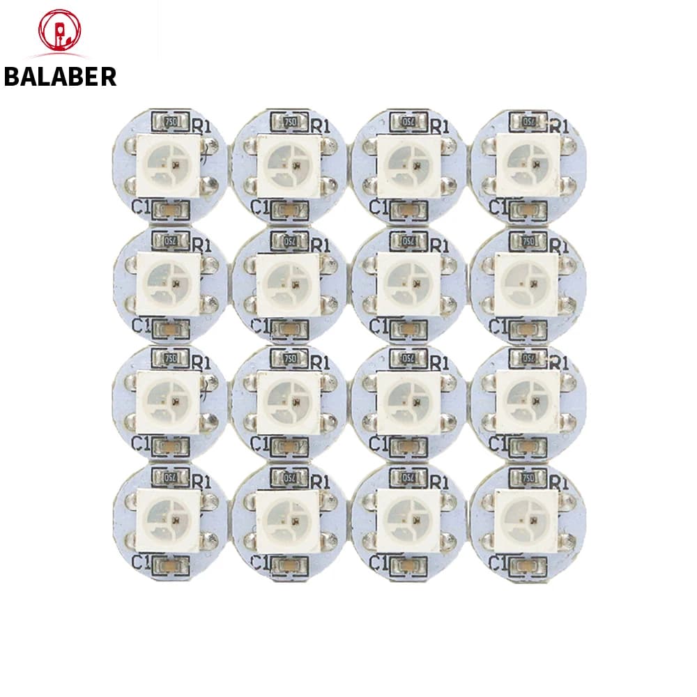 Chip LED WS2812B a 4 pin con dissipatore di calore, IC WS2811, LED RGB SMD5050, PCB nero/bianco, DC5V, LED fai da te WS2812, luce LED 5V/12V RGB RGBW.