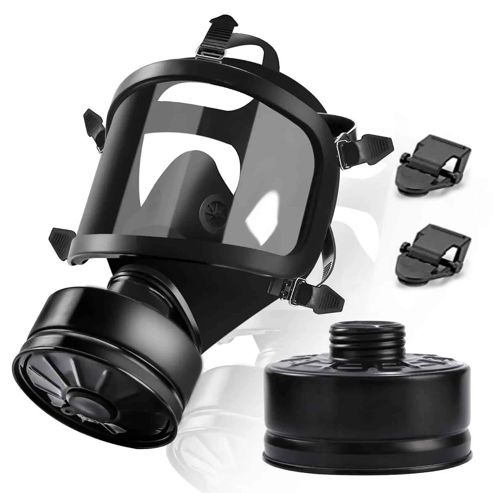 New Mask Antigas MF14/87, Full Breather with Carbon Filter Active for Protection from Vapours, Chemical Substances and Nuclear Contamination