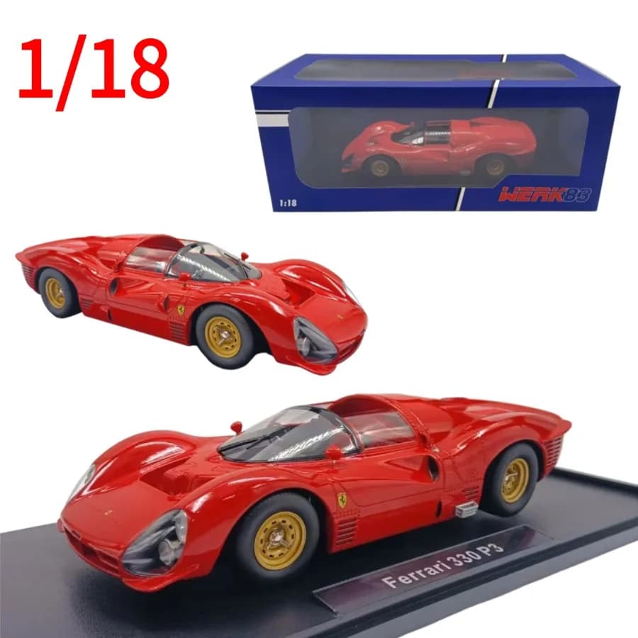 WERK Diecast 1:18 Ferrari 330 P3 Car Model Ferrari Play Vehicles Collectible Model Cars Toys for Boys Gift