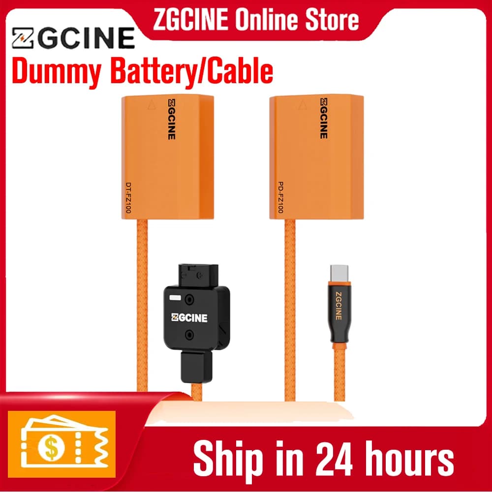 Cavi ZGCINE USB Type-C / D-Tap PD a BMPCC, cavo di alimentazione CC, cavo batteria fittizia LPE6/FZ-100/NPF, cavo LM-P4 Lemo 2Pin maschio a 4 D-Tap