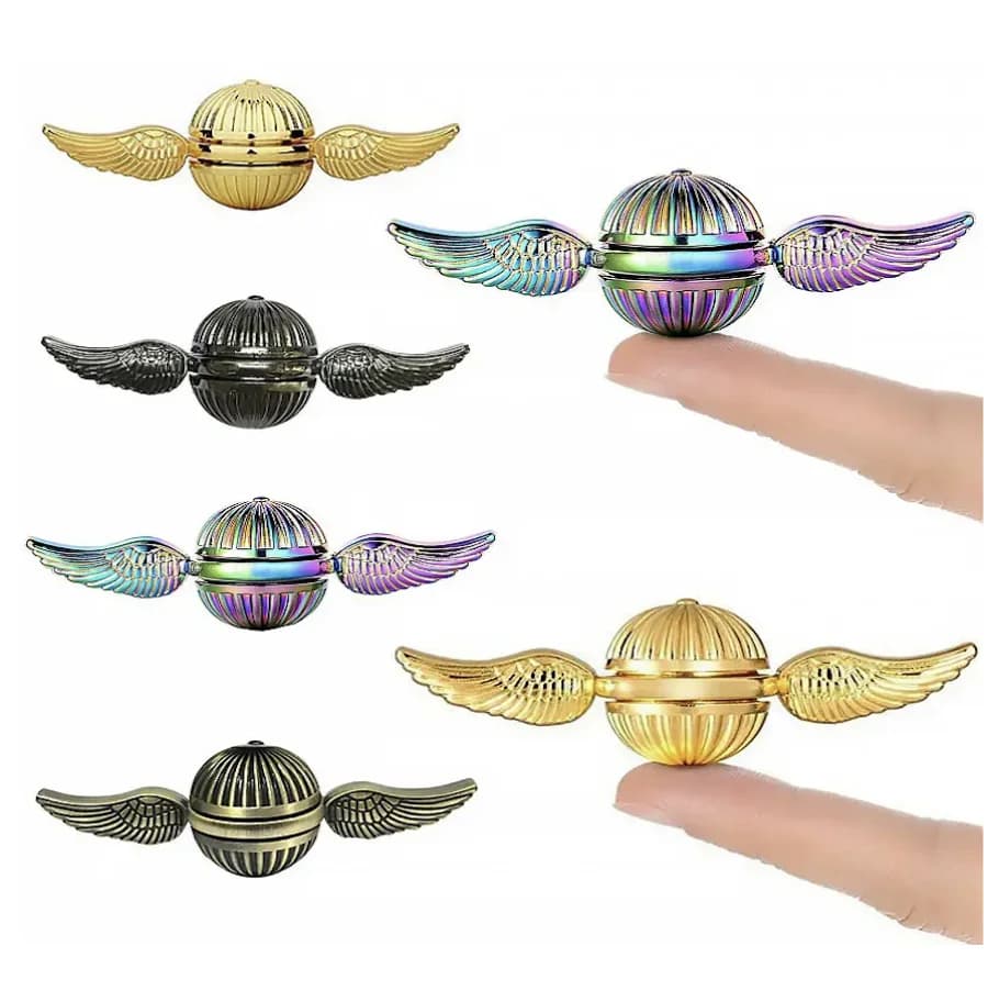 Golden Snitch Cupido Fidget Spinner Antistress Ali d'angelo Rotazione della mano Giocattoli Fidget Spinner a mano Giocattoli in metallo per il regalo dei bambini