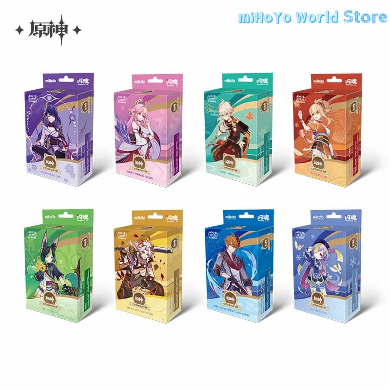 Originale Genshin Impact Yae Miko Personaggio Genius Invitation TCG Battle Card Fase 3 Pre Assembly Card Pack Yoimiya Card Regali