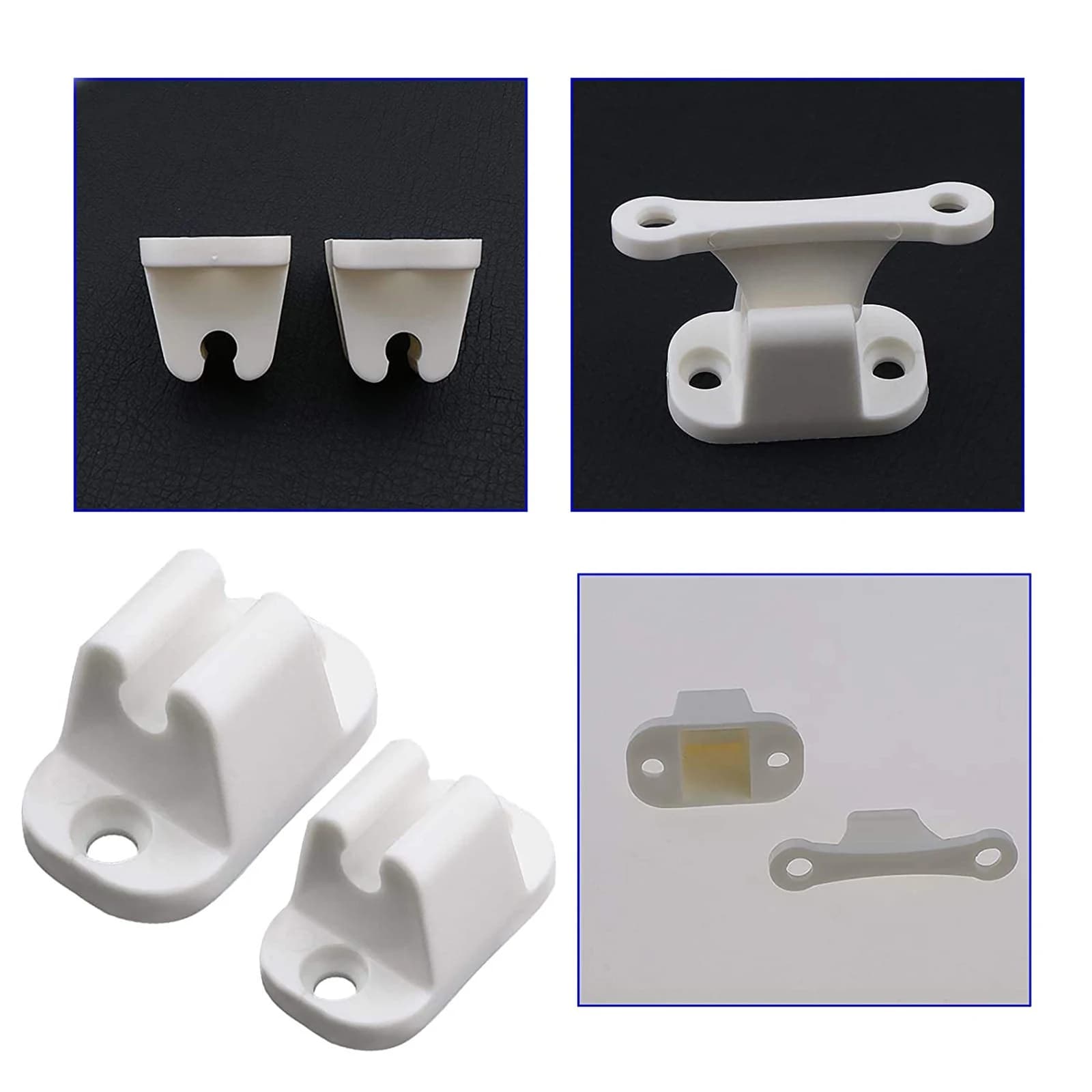 2x Caravan RV Fermo per porta Fermo Rivendita Cattura Soggiorno Limitatori da campeggio Push Catch Holder Camper Camper Barca Rimorchio Nylon