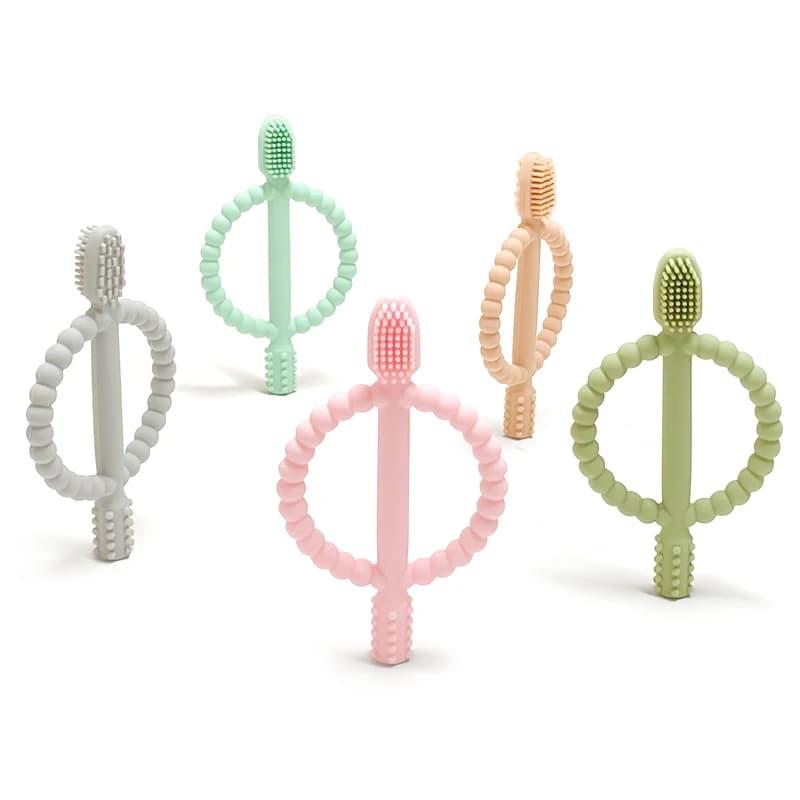 1 pz. Massaggiagengive in silicone a forma di braccialetto, giocattolo da masticare per la dentizione, prodotti per neonati, regalo per l'allattamento