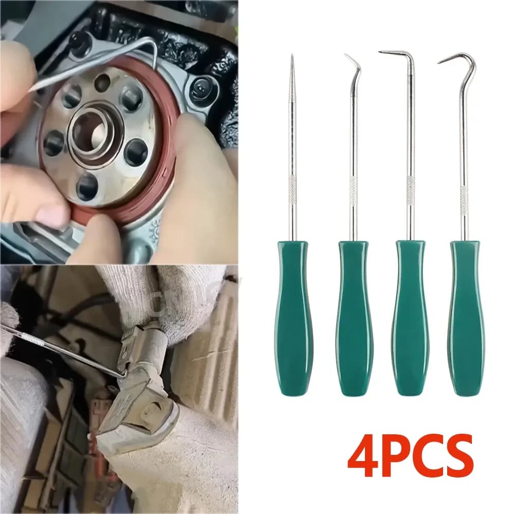 4 pezzi di cacciaviti per paraolio set O-ring di tenuta guarnizione estrattore rimozione ganci di prelievo strumenti di riparazione per strumenti di officina meccanica per auto