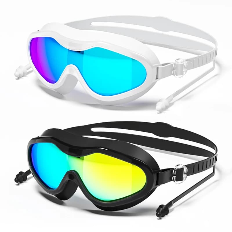Swimwear with large frame, high definition waterproof, anti-fog, electrolytic, anti UV, suitable for both men and women