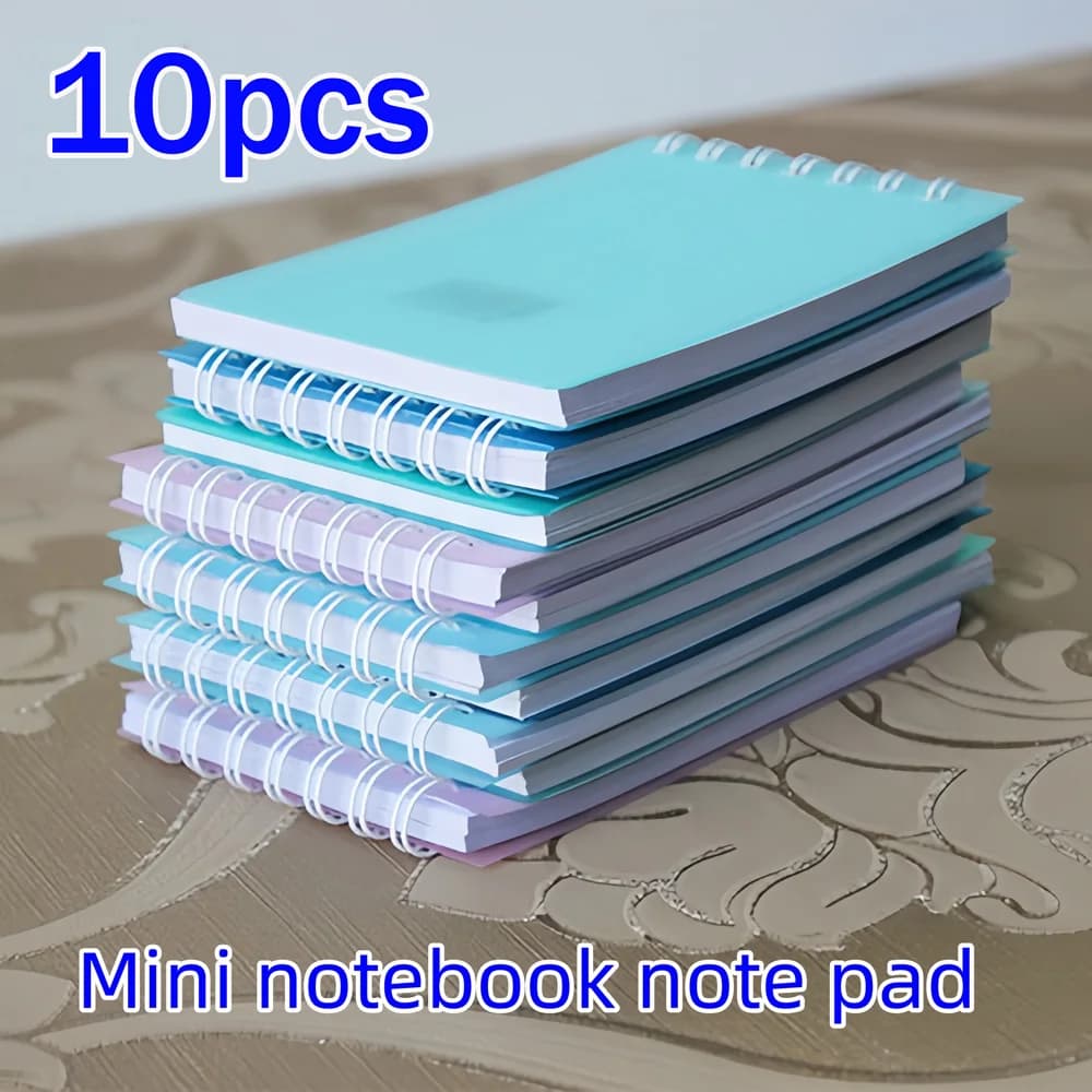 10 pz Colore Misto Mini Blocco Note Notebook Memo Pad Set Piccola Tasca Stile Blocco Note Lista di Controllo Lista delle cose da fare Note Planner Libro