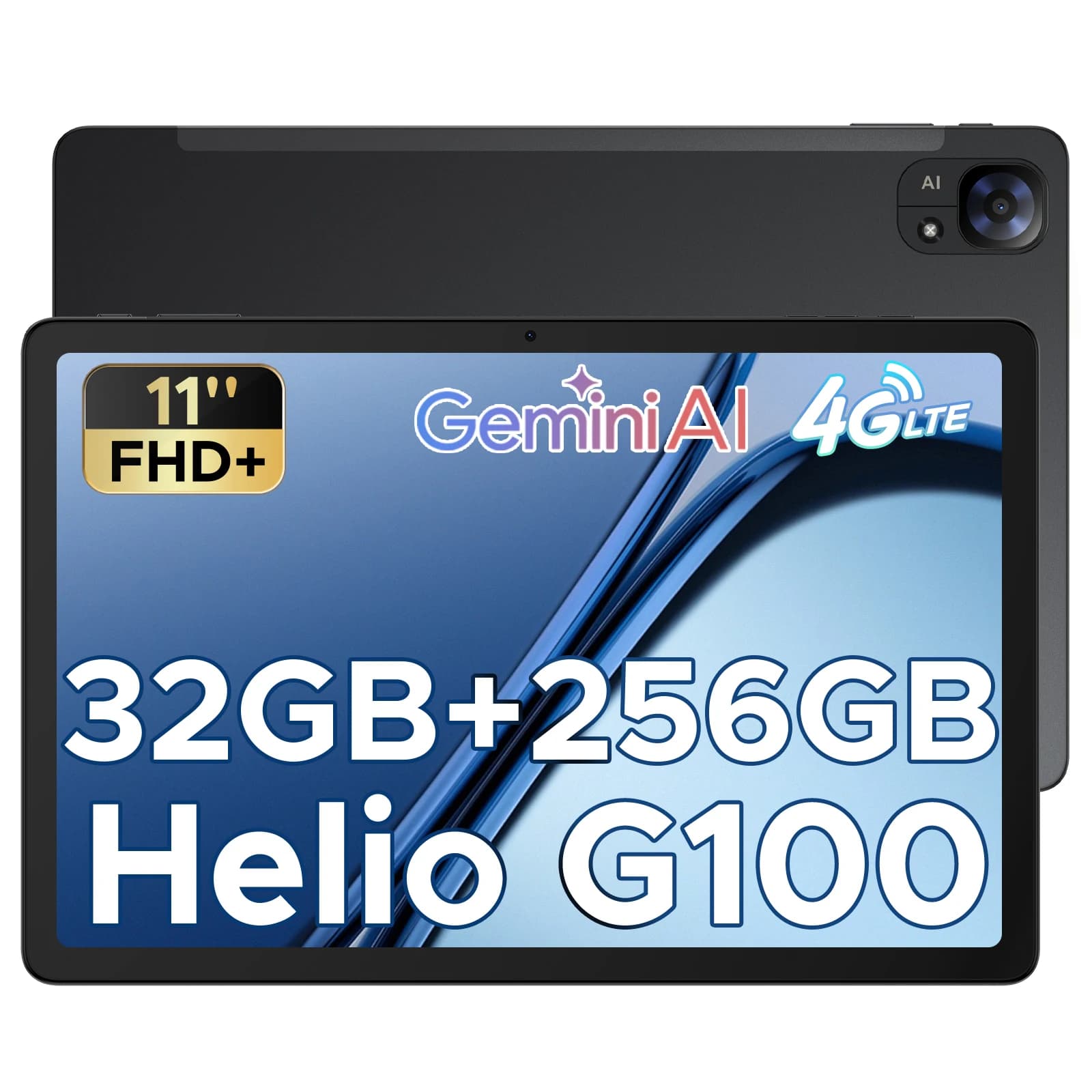 DOOGEE Tab E3 Tablet con Schermo da 11 Pollici, Android 15, Batteria da 8800mAh, Gemini AI, Ultra-sottile 7.5mm, 32GB (8+24) 256GB, Doppi Altoparlanti, Smart Pad