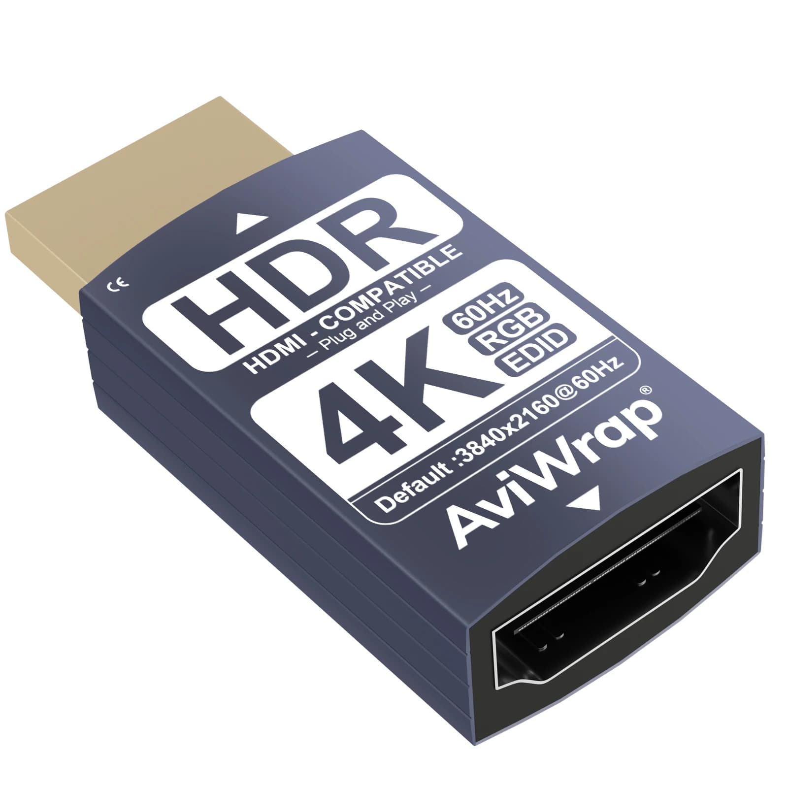HDMI EDID Emulator Passthrough,HDR 2.0 4K@60Hz M-F,No-Driver 1080p@120Hz for Extenders,KVM & AV Receiver Setups