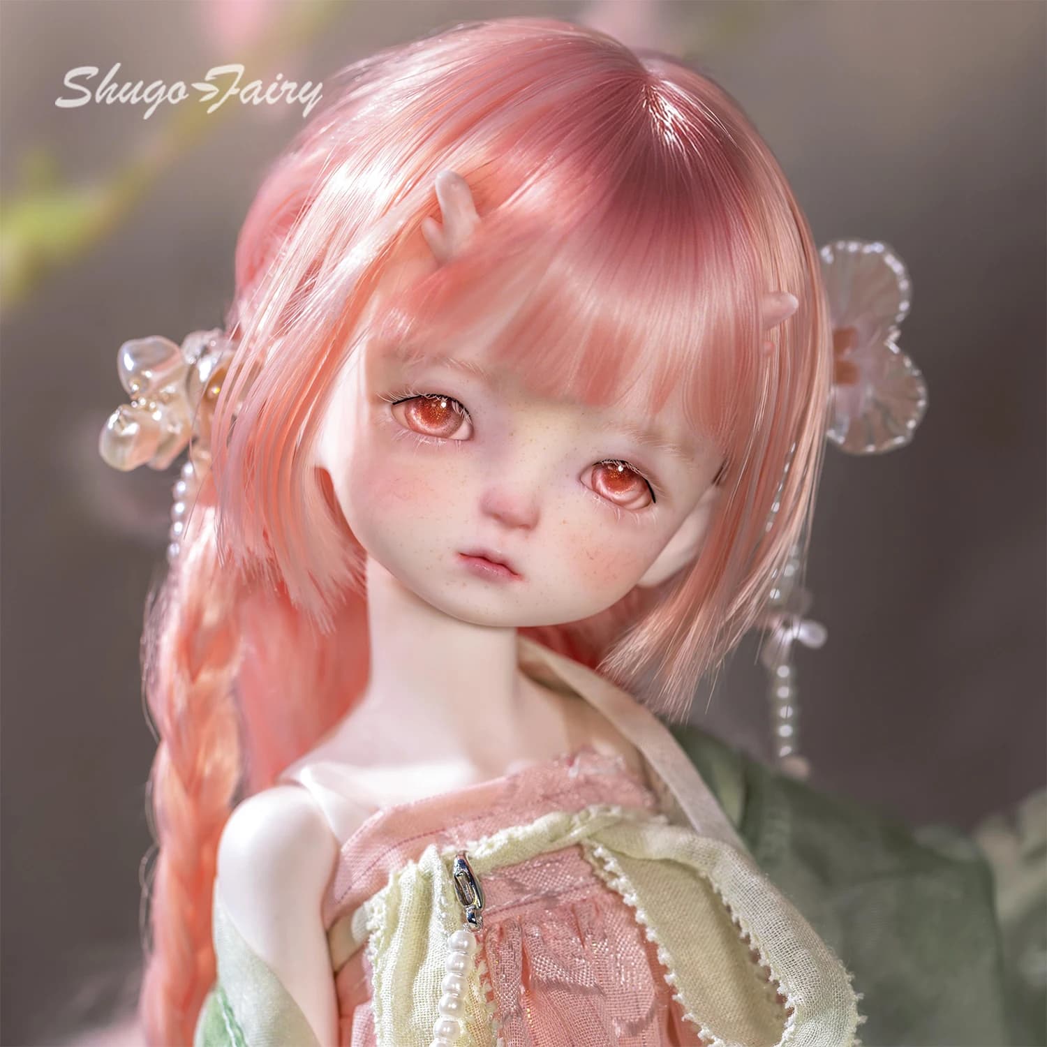 ShugaFairy Yuling A BJD Doll Fullset Sweet Eastern Young Dragon with Horned Head Chinese Hanfu Outfit Ball Jointed Doll