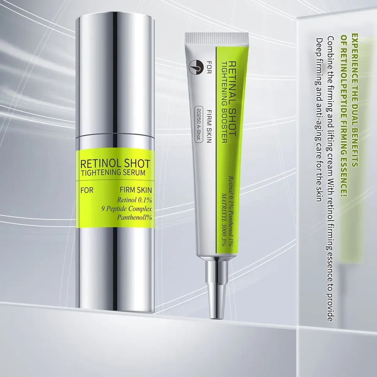 Korean Original Skin Care Set Retinol Shot Tightening Eye Cream Vita A Moisturizing Brighten Essence Lift Firm Skin Ampoule