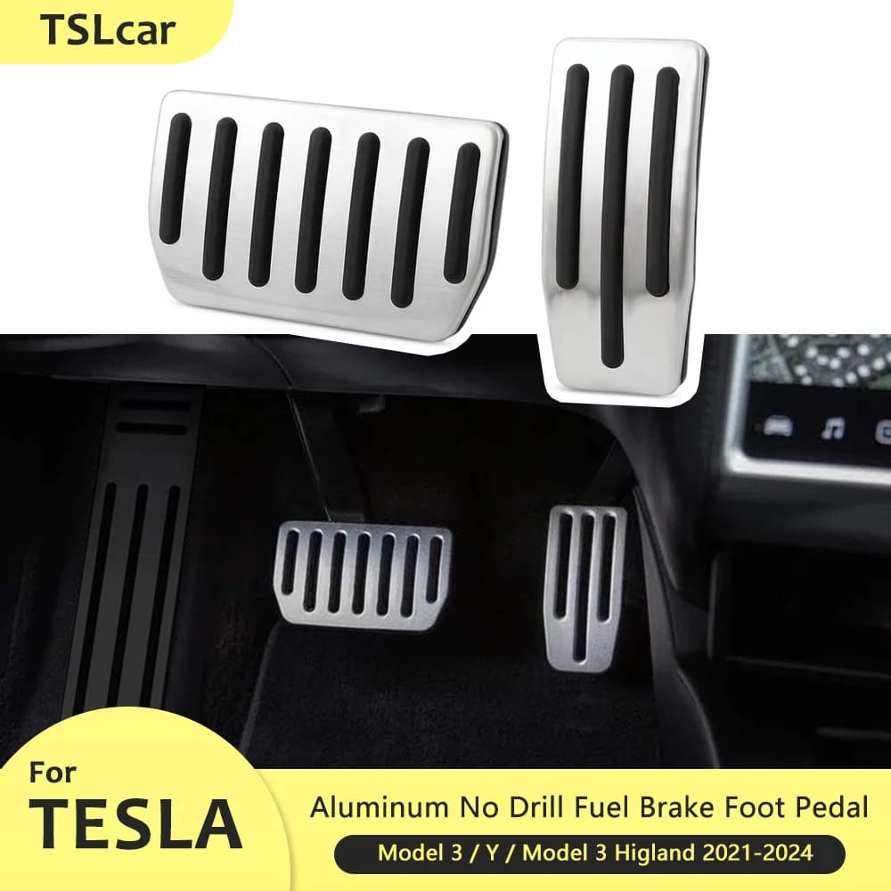 Per Tesla Modello Y Modello 3 2021-2024 Modello 3 Highland No Trapano Pedale del freno del carburante Pedale del freno dell'acceleratore Copertura antiscivolo del resto